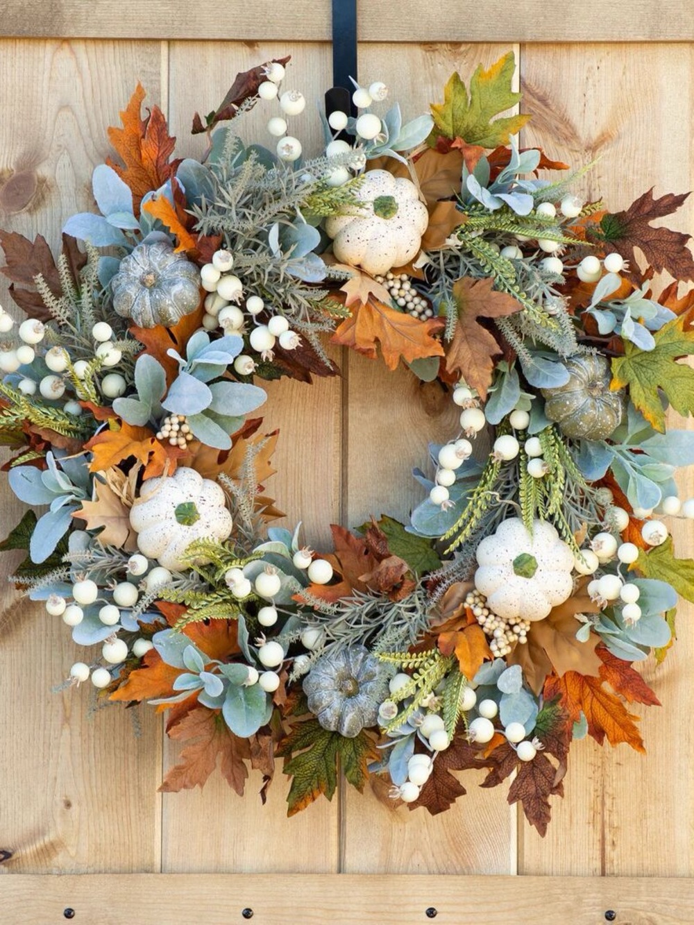 Autumn Pumpkins Decorative Wreath